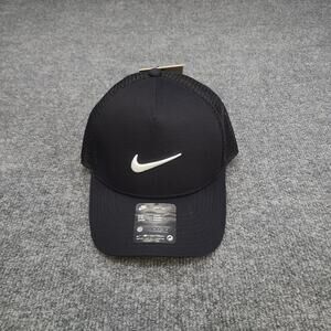 Nike Hat Rise Cap Snapback M/L Black Structured Trucker Adult Unisex II1314 010